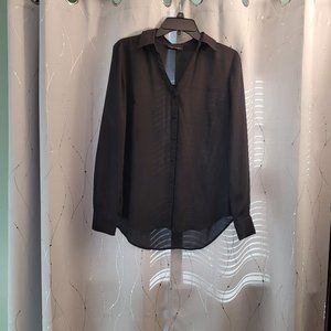 Christelle Covered Button Long Sleeve Blouse